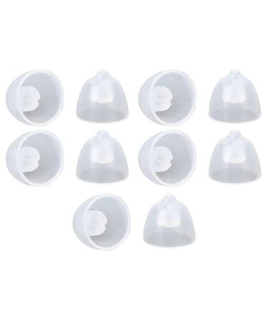 Ear plugs 10 pieces 8 mm washable listening amplifier dome open earplugs earplugs silicone earplugs replacement earplugs earplugs tips for replacement of hearing aids