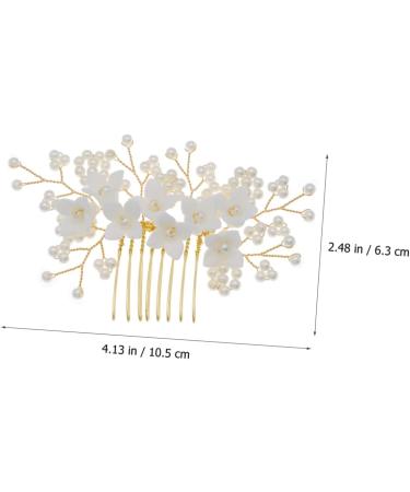 MERRYHAPY Bridal Comb Hair Gems for Women Floral Hair Accessories Bridal Hair Comb Pearl Wedding Hair Accessories Pearl Headpiece for Wedding Flower Hair Comb Bride Flower Pearl Manual - Buy Online on GoSupps.com