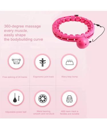 Skayddb Weighted Smart Hoola Hoop - 24 Sections, Detachable - Pink - For Adults and Children - Buy Online on GoSupps.com