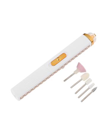 Mikinona 1 Set Electric Grinder Drill for Nails Nail Tools for Manicure Electric Nail Drill Nail File Electric Nail Drill Kit Electric Nail File Manicure Tools Nail Grinder Nail Shaper 15x2cm White