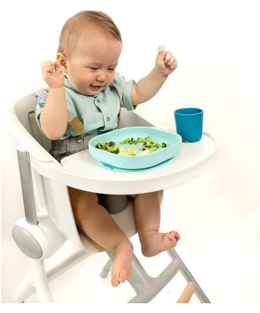 Baba Silicone Feeding Meal Set - 4 Piece Set with Plate, Bowl, Cup, and Spoon - Strong Suction Pad - Blue Color - For Babies and Children - Buy Online on GoSupps.com