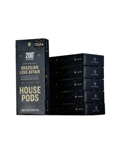 200 Degrees 60 Brazilian Love Affair Coffee Pods (60) Chocolate 60 count (Pack of 1)