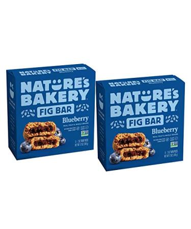 Nature's Bakery Blueberry Real Fruit, Whole Grain Fig Bar: 2 Pack - 12 ct. (24 oz.) Blueberry 6 Count (Pack of 2)
