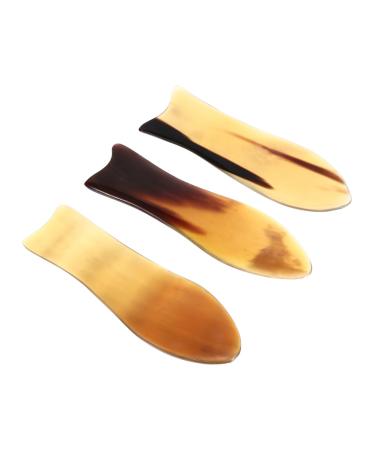 Minkissy 6 piece Horn Gua Sha Scraping Massage Tool Cabbage Board Massage Board Skin Massage Ochsenhorn Massage Boards Eyes Face Massage Set Jade Face Guasha Board Roller H rner Yak Horn