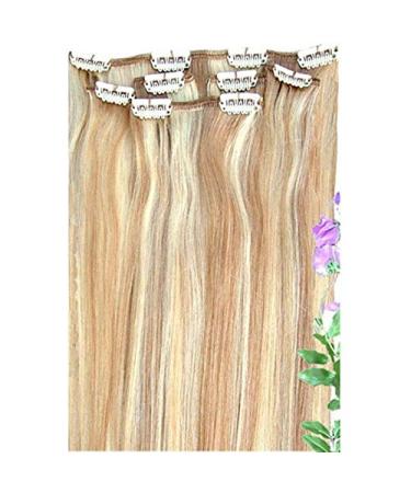 Forever Young UK Clip In Remy Human Hair Extensions Honey Blonde Mix Half Head 18" Length