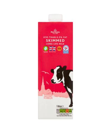 Morrisons Long Life British Skimmed Milk 1L - Buy Online on GoSupps.com