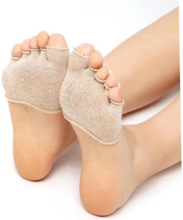 Holibanna Women's Khaki Slipproof Socks - 4 Pairs Toe Separator Half-Socks for Comfort & Style - Buy Online on GoSupps.com