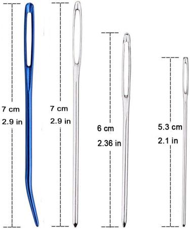 18 PCS Metal Bent Tip Tapestry Needles for Yarn Knitting Crochet - Large Eye Blunt Needles for Sewing and Weaving - Buy Online on GoSupps.com