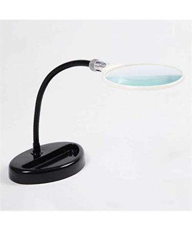 5X Metal Hose Desktop Metal Base LED Light Magnifier with Reading Light map Newspaper etc Made in China
