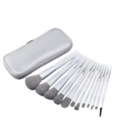 12 Combination Makeup Brush Set For Beginners Full Set Of Makeup Tools Bucket Set Brush 17.5cm white-Fruit peach5