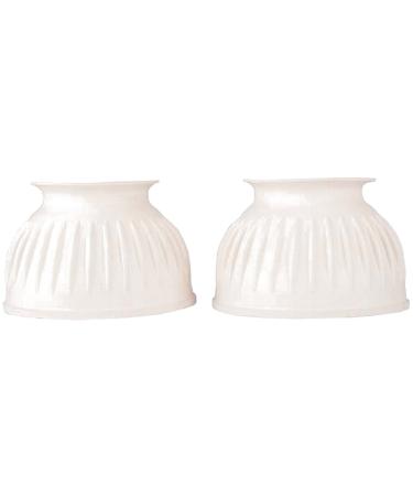 TdeT Rubber hoof protectors closed white S