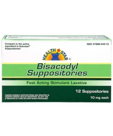 GeriCare Bisacodyl Suppositories - Fast Acting 10mg Laxative (121 Count) for Effective Relief - International Shipping Available - Buy Online on GoSupps.com