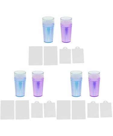 Beavorty 6 Sets Nail Stamp Manicure DIY Stamper Nail Pattern Printing Stamper Nail Manicure Kit Silicone Manicure Art Stamper Girls Suit Gel for Nails With Cover Scraping Board