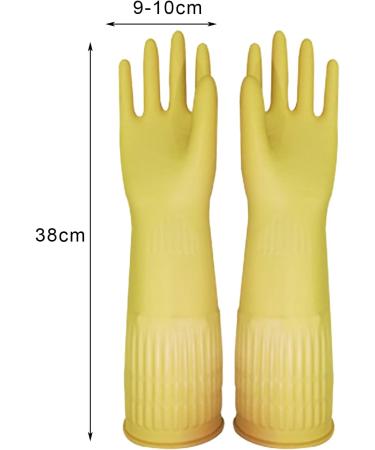 GIFZES Cleaning Gloves Full Hand Protection Gloves Waterproof Non-slip Dishwashing Gloves Heat-insulated Kitchen Cleaning Tool Yellow L - Buy Online on GoSupps.com