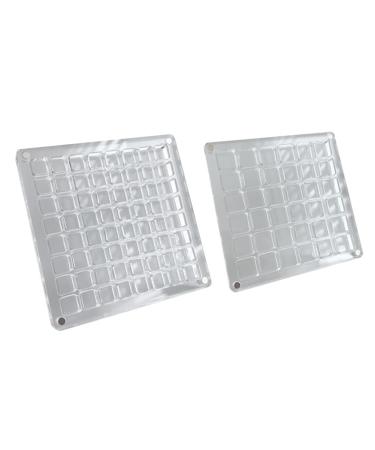 LYNNRICK Nail Art Rhinestones Storage Box Grids Nail Charms Jewelry Decoration Box Acrylic (Square) 2Piece