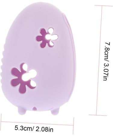 Cabilock Sponge Makeup Puff Storage Organizer Silicone Makeup Puff Holder Powder Puff Container Powder Puff Holder Cosmetic Puff Holder Outdoor Travel Makeup Box Purple Silica Gel 7.8X5.3X5.3CM Purple - Buy Online on GoSupps.com