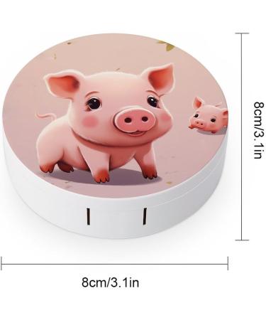 Cute Pig Contact Lens Case - Portable Travel Storage Box for Contacts International Shipping Available - Buy Online on GoSupps.com