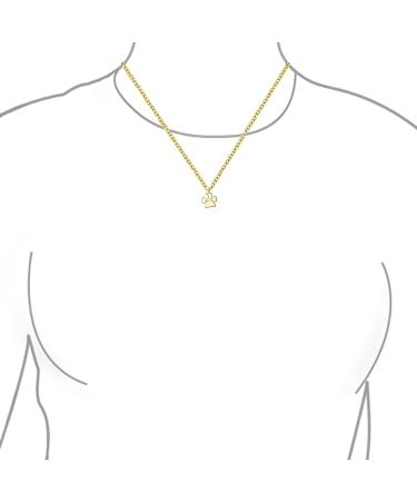 Initialee A-Z Pet Paw Pod Necklace - Stylish Animal Jewelry for Women & Teens in Polished Rose & Yellow Gold | .925 Sterling Silver - Buy Online on GoSupps.com