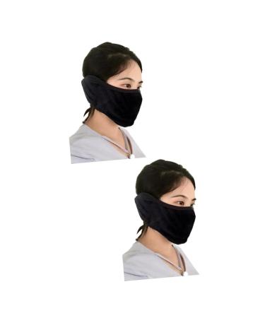 Gatuida 2 pieces 2 1 dust protection mask Winter winter sports masks Cycling Mundsicht Wintermundmuffel Anti-dust face mask mouth-muffle mask everything including miracle 1 piece (1 Pack) blackx2st