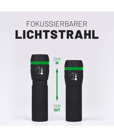 Absina Mini LED Flashlight for Kids - 60 Lumens 110m Range Battery-Operated Focusable - Perfect Gift for Boys & Girls - 1 Pack Black - Buy Online on GoSupps.com