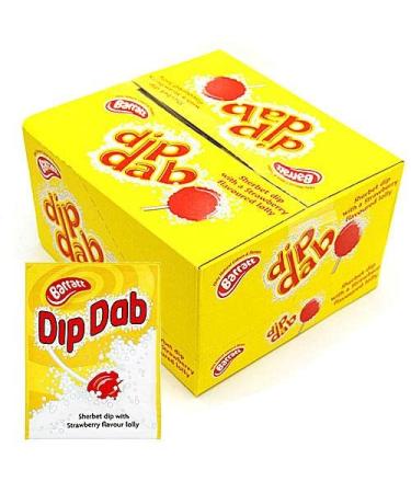 Barratt's & Taveners Bulk Bags & Boxes Of Sweets Perfect for Parties Weddings Nights in Retro & Classic Sweets (Box of Dip Dabs 50 x 23g)
