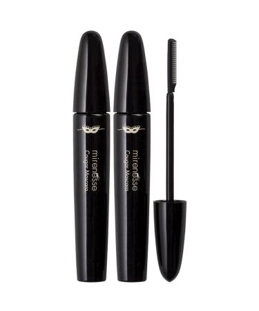 Mirenesse 24hr Comb On Cougar Mascara - Smudge Proof Liquid Lashes - Glossy Black Duo Duo
