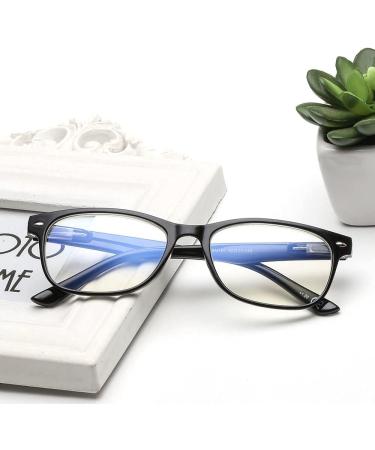 Suertree Anti-Blue Reading Glasses (3 Pack) - 2.0x Diopter Optics with Spring Hinges for Men & Women - Stylish Black Reading Aid - Buy Online on GoSupps.com