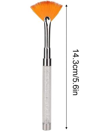 ANKROYU Fan Shaped Nail Art Pen Brush with Rhinestone Handle Nail Art Flower Drawing Pen Glitter Art Drawing Fan Pen Liner Brush Dust Powder Remover Nail Brush(B) - Buy Online on GoSupps.com