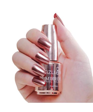 Livecity Non-Toxic Nail Polish Magic Mirror Effect Metallic Chrome Harmless Long Lasting Varnish 18ml Per Bottle 2# 2 #