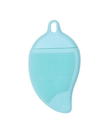 Xvilmaun Silicone Facial Scrubber Face Wash Scrubber - Double Sided Silicone Face Exfoliating Brush - Manual Hair Washer Hand Washer for Deep Cleansing of Skin Blue Sea