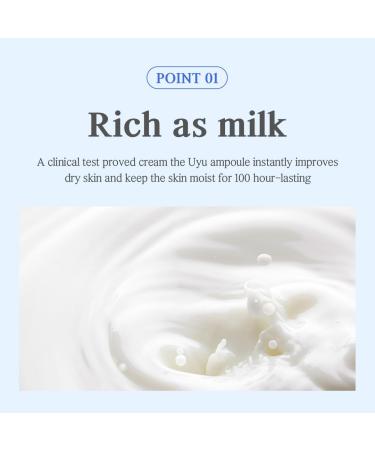 NACIFIC Uyu Cream Ampoule 50ml | Jeju Milk Extract & Ceramide Moisturizer | Natural Korean Skincare for Lasting Hydration - Buy Online on GoSupps.com