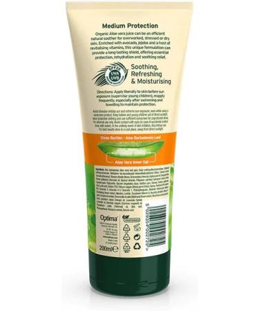 Aloe Pura Organic Aloe Vera SPF25 SUN LOTION 200ml + Aloe Vera Gel 100ml - Buy Online on GoSupps.com