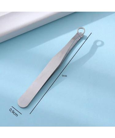 Stainless Steel Nose Hair Tweezers - Precision Ring Trimmer for Facial Hair Eyebrows & Nose Care - Buy Online on GoSupps.com