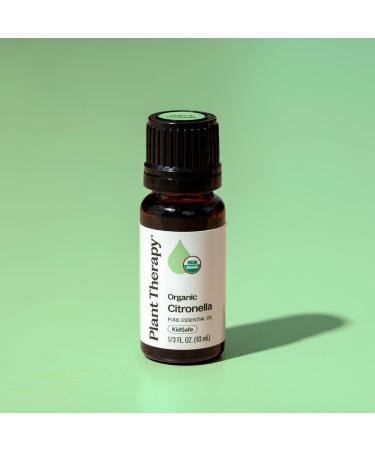 Plant Therapy Citronella Organic Essential Oil 10 mL (1/3 oz) 100% Pure USDA Certified Organic Undiluted Natural Aromatherapy for Outdoor Pests and Immune Support 0.33 Fl Oz (Pack of 1) - Buy Online on GoSupps.com