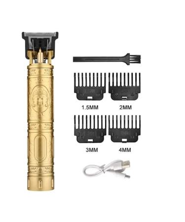 Razors Hot Retro T9 Electric Cordless Hairdresser Professional Haircut Trimmer Men's Hair Clipper Razor(GoldBuddha)