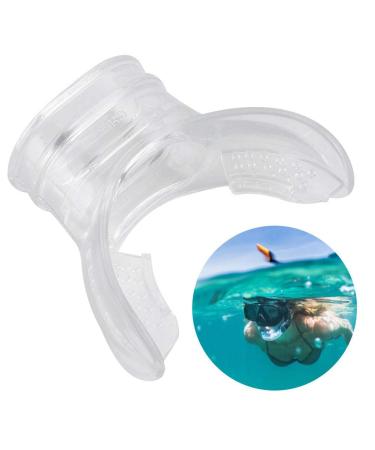 Zetiling SCUBAs Diving Mouthpiece,Transparent Silicone Snorkel Mouthpiece Comfortable Spare Replacement SCUBAs Diving Mouthpiece for Regulators