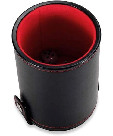 Cooyeah Red Pu Leather Dice Cup Set with 5 Standard Dices for Yahtzee, Farkle, Backgammon - Bar Party Craps Game - 1 Pack - Buy Online on GoSupps.com