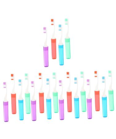 Minkissy 20 pieces fine travel toothbrush 1 piece of mouth cleaning toothbrush. Building -resistant travel toothbrush children's toothbrush plastic toothbrushes hotel toothbrush foldable pp