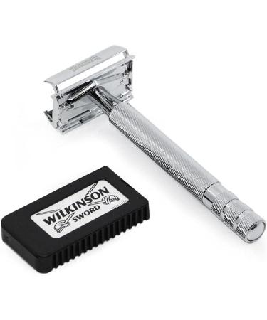 WILKINSON SWORD Double Edge Safety Razor with 5 Premium Stainless Steel Blades - Buy Online on GoSupps.com