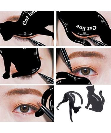 Barhunkft(TM) Cat Line Pro Eyeliner Stencils - 2Pcs Makeup Tool for Perfect Cat Eye Look - Buy Online on GoSupps.com