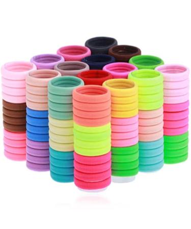 100 Pcs Multicolor Elastic Hair Ties Ponytail Holders - Soft Seamless Hairbands for All Hair Types - Buy Online on GoSupps.com