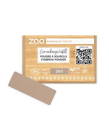 ZAO essence of nature Zao Refill Rectangle Eyebrow Powder 260 Blonde