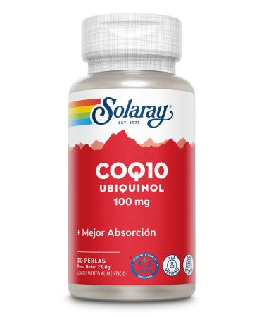 Solaray Ubiquinol CoQ-10 100 mg | Coenzyme Q10 | 30 pearls