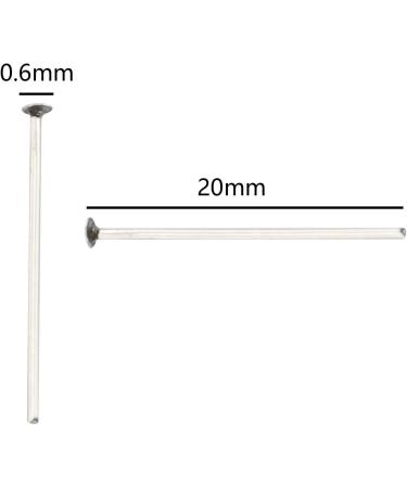 200PCS Silver 20mm 304 Stainless Steel Flat Head Pins for Jewelry Making DIY Craft - Buy Online on GoSupps.com