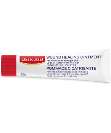 Elastoplast Wound Healing Ointment 50g | Promotes up to 2x faster healing | Reduces the risk of scarring | Can be used at all stages of wound healing | Very skin-friendly & suitable for babies 50 g (Pack of 1) Transparent - Buy Online on GoSupps.com