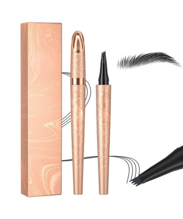 Generisch Waterproof 3D Microblading Eyebrow Pencil with 4 Forked Tips Dark Brown Effortless Natural Eyebrow Pencil