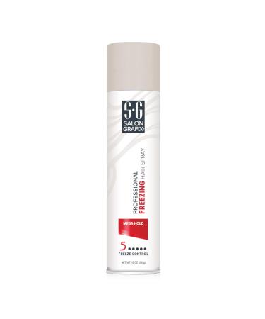 Salon Grafix Mega Hold Professional Freezing Hair Spray 10 Ounces Each (Value Pack of 8)