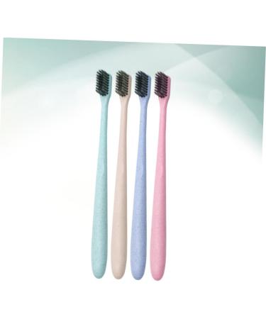 Wheat Straw Toothbrush Set - Eco-Friendly 4pcs Bristles for Healthy Oral Care | Sustainable Hygiene Products - Buy Online on GoSupps.com