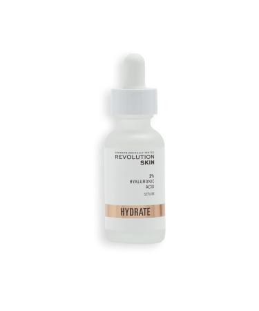 Revolution Beauty London Skincare Hyaluronic Acid Serum Plumps Softens and Hydrates Skin 2% Solution Lightweight Face Fragrance Free 30 ml Hydration Boost