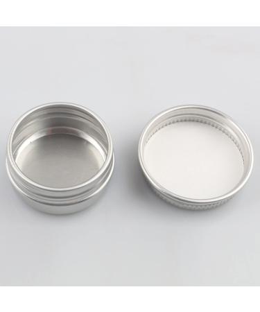 Zeoabsy 12-Piece Silver Aluminum Empty Doses with Screw Lid - 10ml Cream Box Tins for Cosmetics Ointments & Candles - Includes 6 Spatulas - Buy Online on GoSupps.com